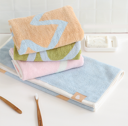 Bamboo Village Face Towel (Bird Peach)