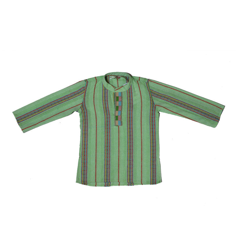 Green handloom cotton kurta set