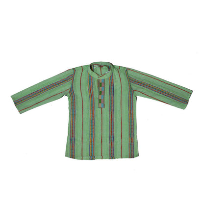 Green handloom cotton kurta set