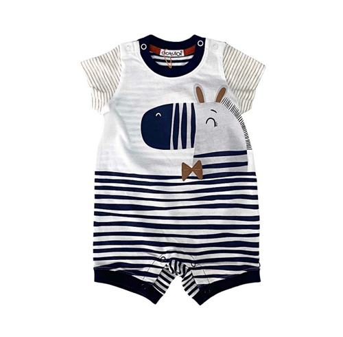 Horse Striped Half Romper