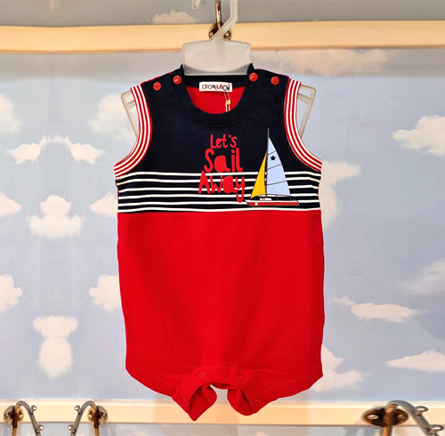 Sleeveless Sailor Romper