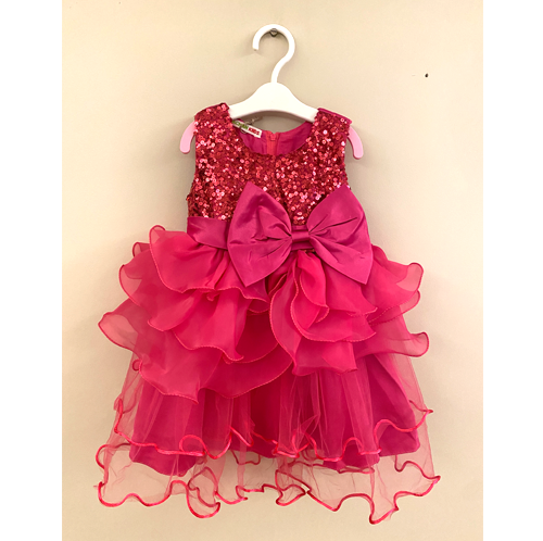 Pink sequin party dress