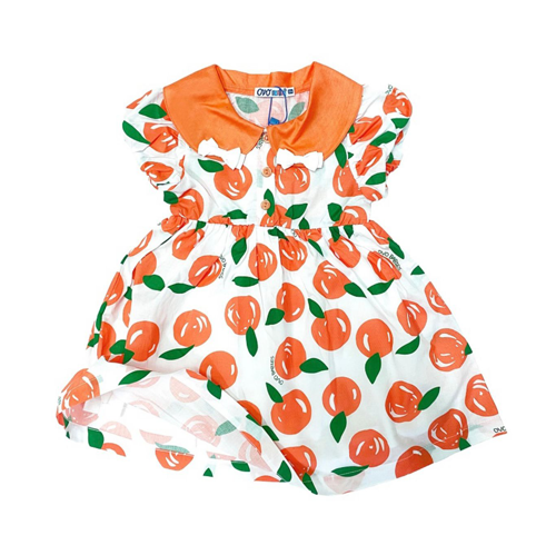 Orange Print Frock