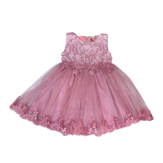 Peach sequin party dress