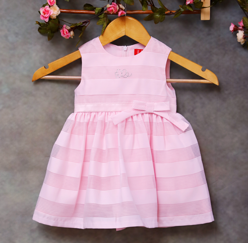 Pink Stripe Bow Dress