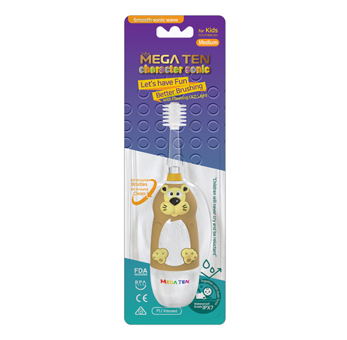 Kids Sonic Toothbrush Lion with 2 Refill Head