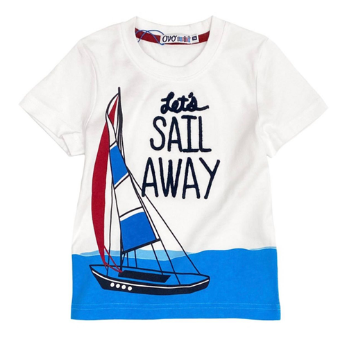 White and Blue Sailor T-Shirt